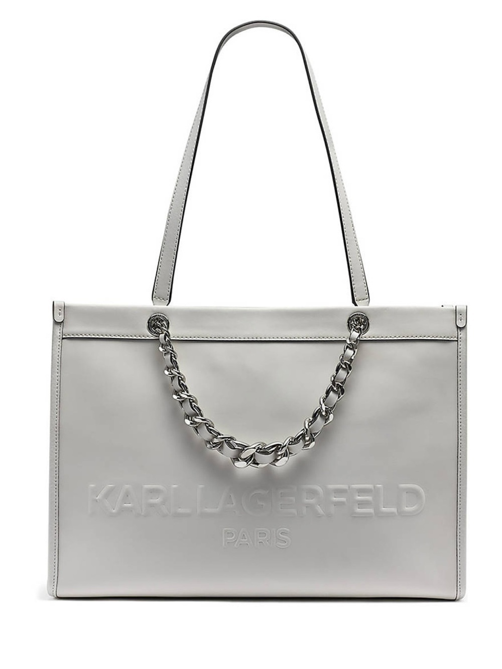 Karl Lagerfeld SAVOIE LARGE LEATHER
TOTE  with Chain Accent-NWT